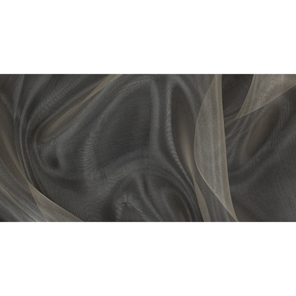 Stiff Mesh-Like Polyester Organza - Greige - Iris Collection