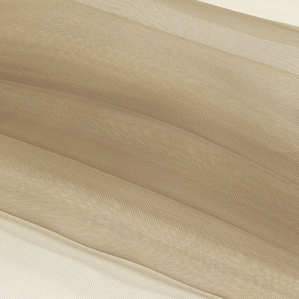 Stiff Mesh-Like Polyester Organza - Warm Olive - Iris Collection