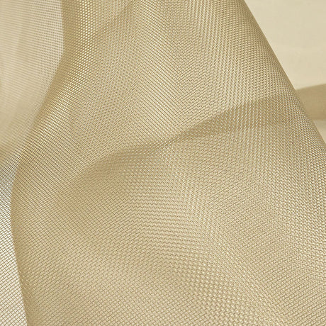 Stiff Mesh-Like Polyester Organza - Warm Olive - Iris Collection
