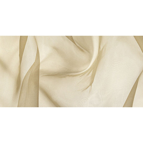 Stiff Mesh-Like Polyester Organza - Warm Olive - Iris Collection