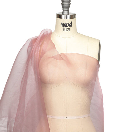 Stiff Mesh-Like Polyester Organza - Rose - Iris Collection