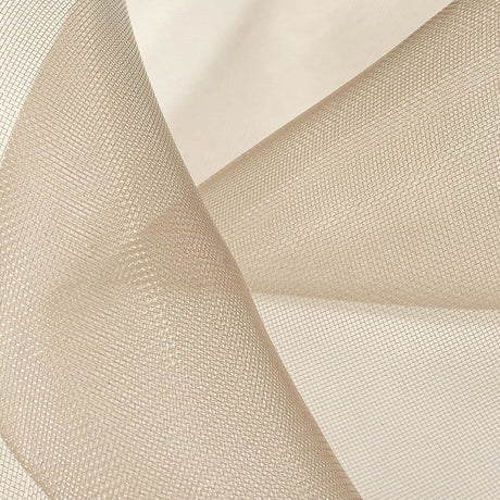 Stiff Mesh-Like Polyester Organza - Beige - Iris Collection
