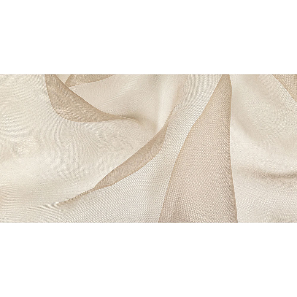 Stiff Mesh-Like Polyester Organza - Beige - Iris Collection