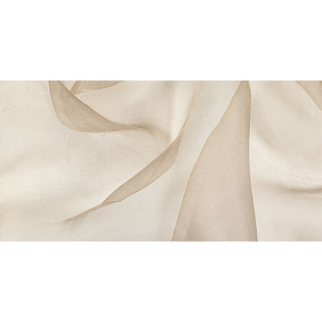 Stiff Mesh-Like Polyester Organza - Beige - Iris Collection