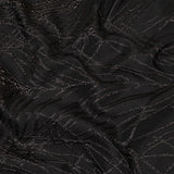 Metallic Black Feathers Luxury Brocade