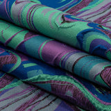 Lilac, Seafoam and Blue Marbled Metallic Luxury Brocade