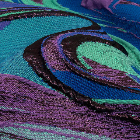 Lilac, Seafoam and Blue Marbled Metallic Luxury Brocade