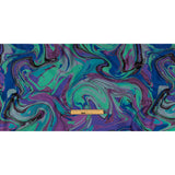 Lilac, Seafoam and Blue Marbled Metallic Luxury Brocade