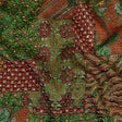 Metallic Red, Green and Yellow Gold Ornate Patchwork Luxury Brocade