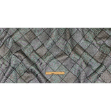 Metallic Baby Blue, Rose Gold and Lilac Patchwork Squares Luxury Brocade