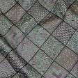 Metallic Baby Blue, Rose Gold and Lilac Patchwork Squares Luxury Brocade