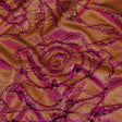 Metallic Iridescent Fuchsia and Gold Floral Luxury Brocade