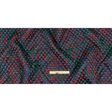 Metallic Burgundy, Evergreen and Navy Diamond Quilted Luxury Brocade