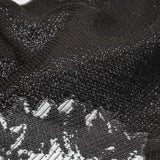 Metallic Black and White Floral Luxury Burnout Brocade