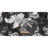 Metallic Black and White Floral Luxury Burnout Brocade