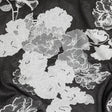 Metallic Black and White Floral Luxury Burnout Brocade