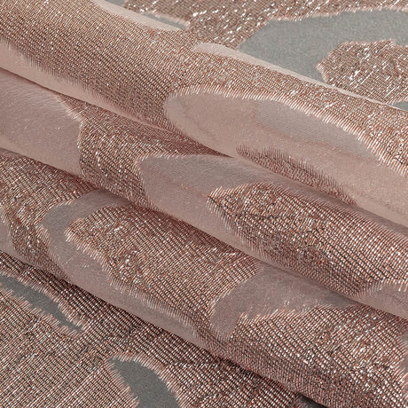 Metallic Rose Pink Animal Spots Luxury Burnout Brocade