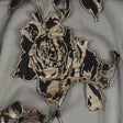 Metallic Gold and Black Roses Luxury Organza Burnout Brocade