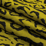Metallic Black and Mustard Animal Spots Luxury Brocade