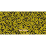 Metallic Black and Mustard Animal Spots Luxury Brocade