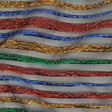 Metallic Primary Colors and Black Fading Lines Luxury Organza Brocade
