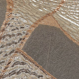 Metallic Silver and Rose Gold Abstract Luxury Burnout Brocade