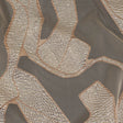 Metallic Silver and Rose Gold Abstract Luxury Burnout Brocade
