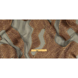 Metallic Bronze and Black Abstract Luxury Burnout Brocade