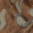 Metallic Bronze and Black Abstract Luxury Burnout Brocade