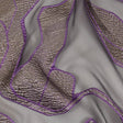 Metallic Silver and Purple Abstract Luxury Burnout Brocade