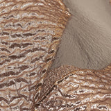 Metallic Rose Gold Abstract Luxury Burnout Brocade