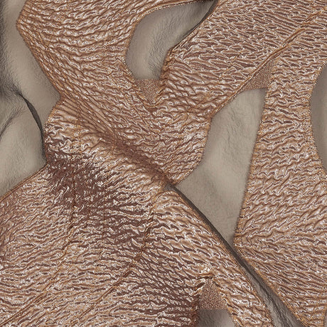 Metallic Rose Gold Abstract Luxury Burnout Brocade