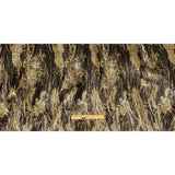 Metallic Gold and Black Wood Grain Luxury Plisse Brocade
