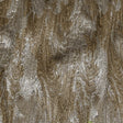 Metallic Silver and Gold Wood Grain Luxury Plisse Brocade