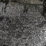 Metallic Silver and Black Abstract Luxury Plisse Brocade