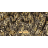 Metallic Gold and Black Abstract Luxury Plisse Brocade