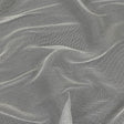 Metallic Silver and White Textural Stripes Luxe Novelty Mesh