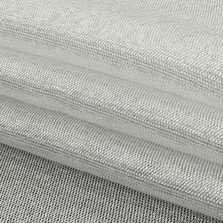 Metallic Silver and White Luxe Novelty Mesh