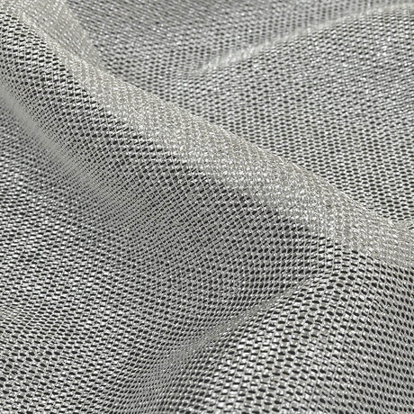 Metallic Silver and White Luxe Novelty Mesh