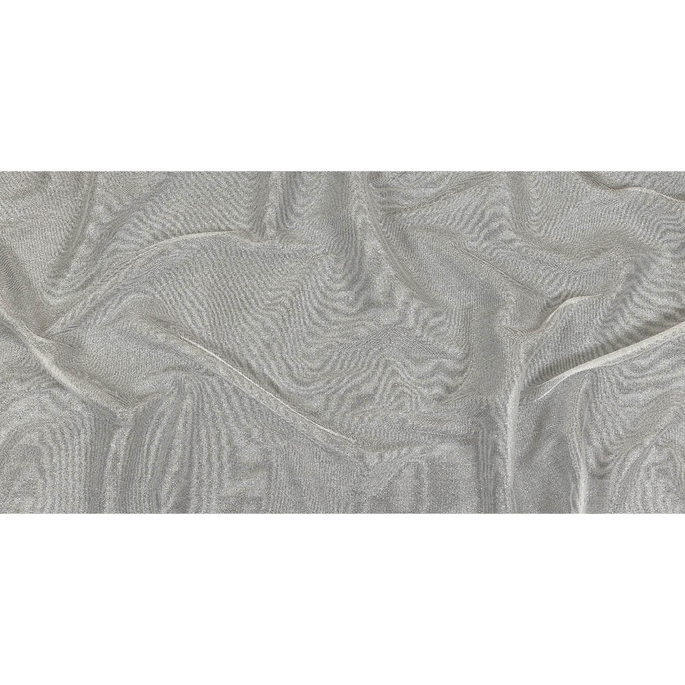 Metallic Silver and White Luxe Novelty Mesh