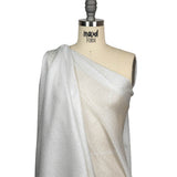 Metallic Silver and White Luxe Novelty Mesh