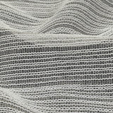 Metallic Silver and White Barcode Stripes Luxe Novelty Mesh