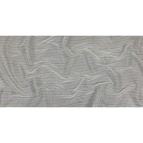 Metallic Silver and White Barcode Stripes Luxe Novelty Mesh
