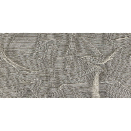 Metallic Gold and White Barcode Stripes Luxe Novelty Mesh