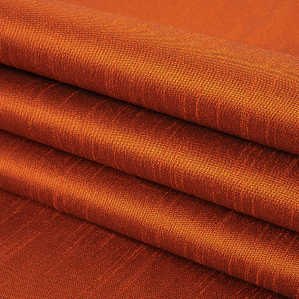 Polyester Shantung - Rustic Orange - Eirian Collection