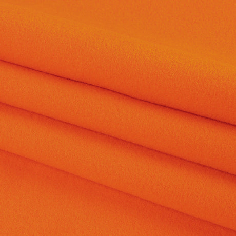 Flame Orange Recycled Polyester Stretch Knit Fleece