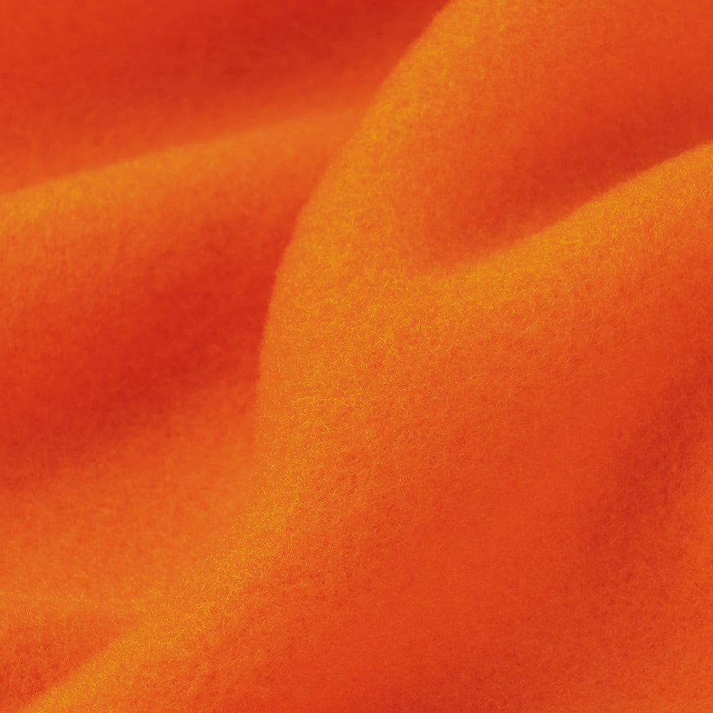 Flame Orange Recycled Polyester Stretch Knit Fleece