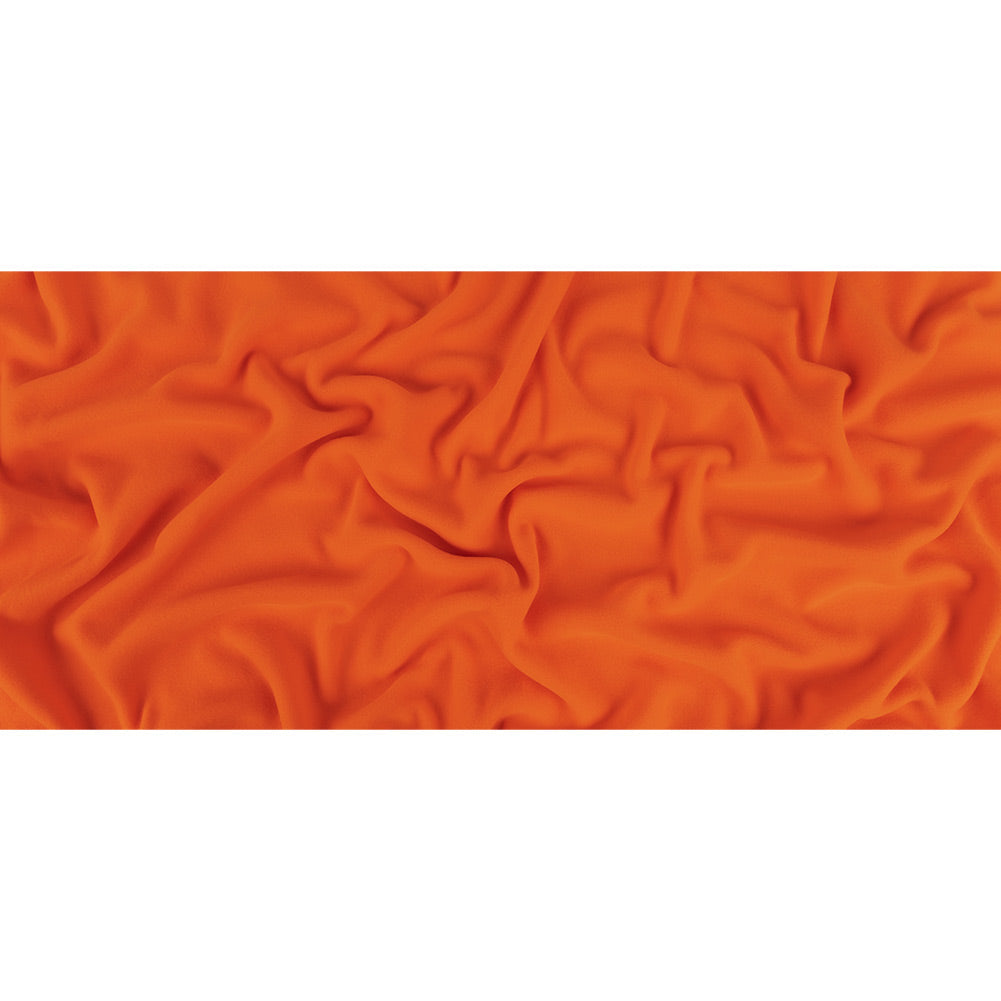 Flame Orange Recycled Polyester Stretch Knit Fleece