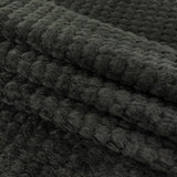 Black Plush Polyester Bubble Fleece