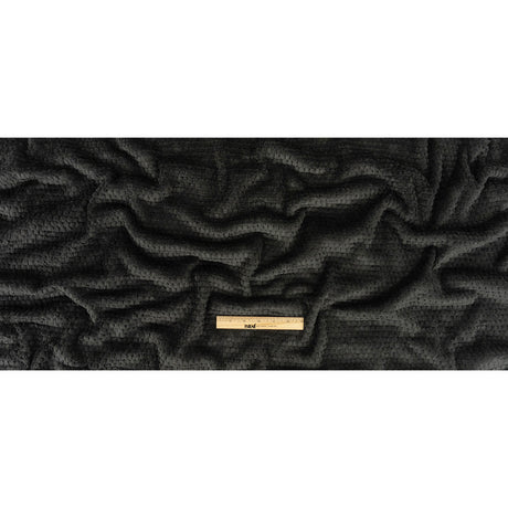 Black Plush Polyester Bubble Fleece